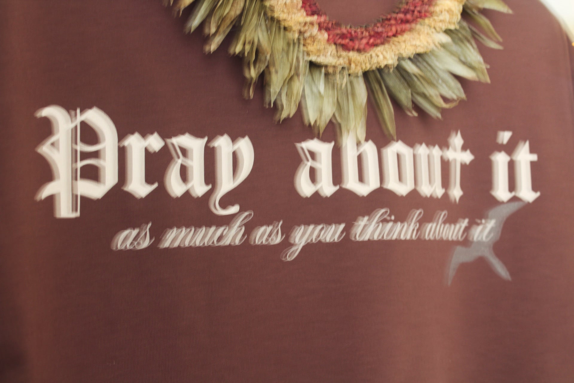 Pray About It Oversized Tee – Brown